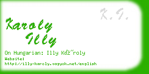 karoly illy business card